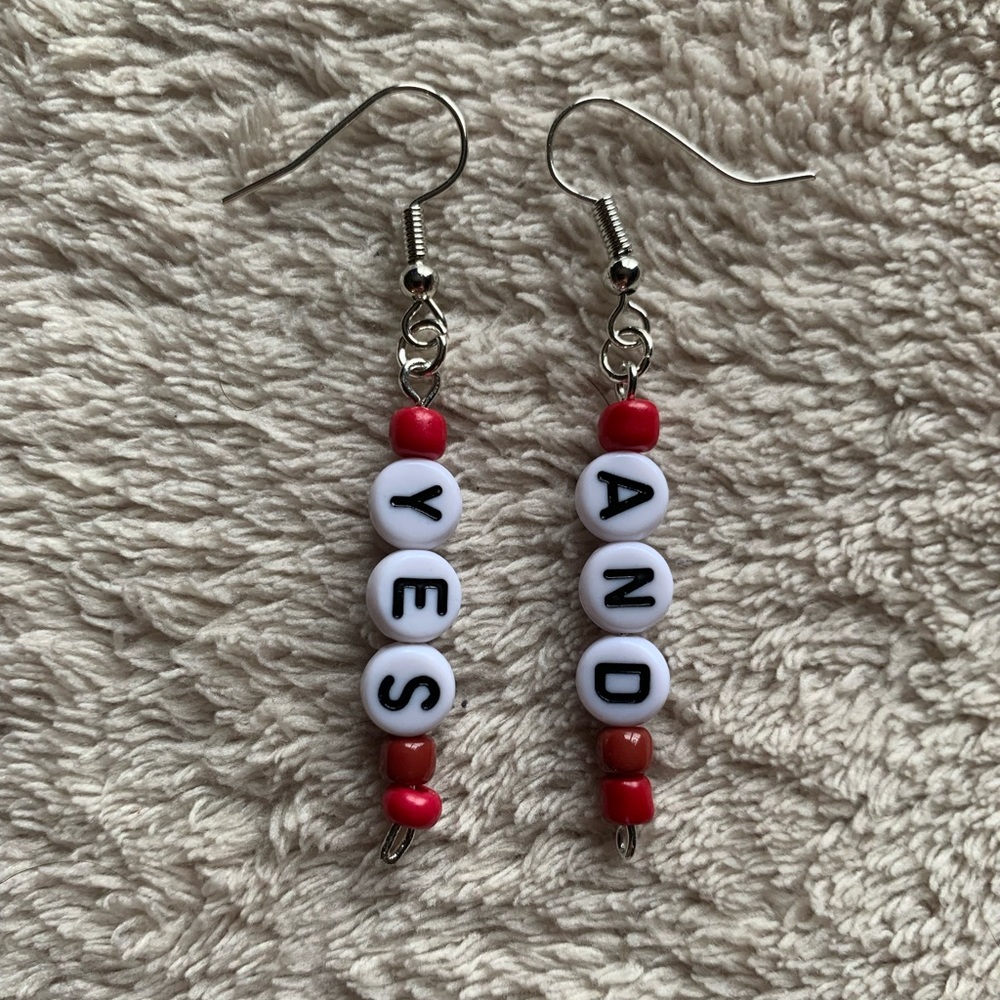 yes, and? ~ ariana grande handmade earrings